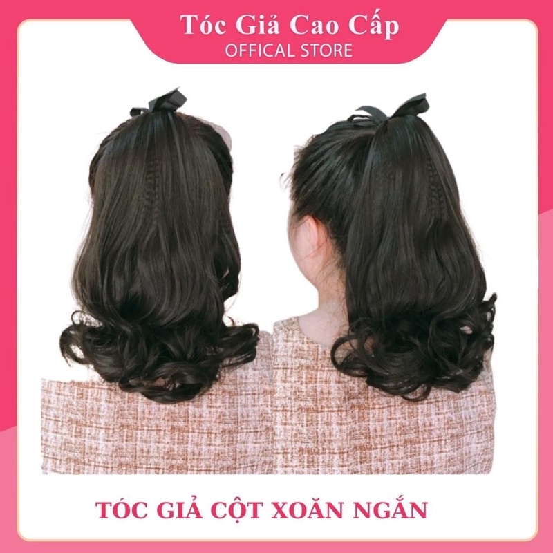 Tóc giả cột xoăn đuôi ngắn 25cm thời trang nữ ❇️freeship ❇️