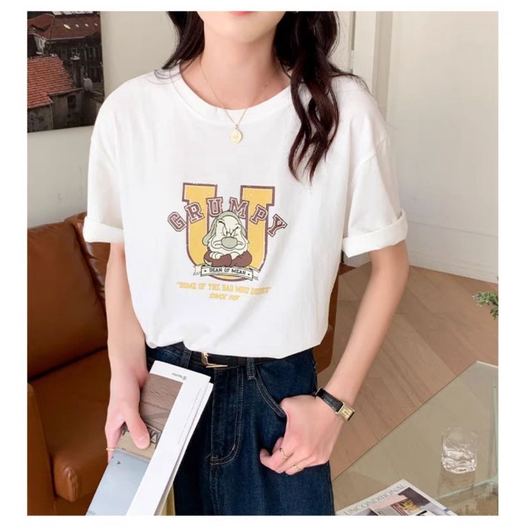 Áo thun nữ cổ tròn áo phông giấy fom vừa tay ngắn mẫu mới hàn quốc hàng đẹp cực xinh hot hit bán chạy giá rẽ