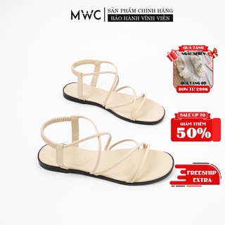 Giày Sandal Nữ MWC Đế Bệt Quai Dây Mảnh Chéo NUSD- 2800