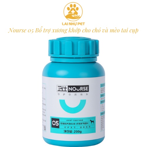 Nourse 05 - viên bổ trợ xương khớp cho chó và mèo tai cụp 160 viên/ 400 viên - LAI NHỰ PET