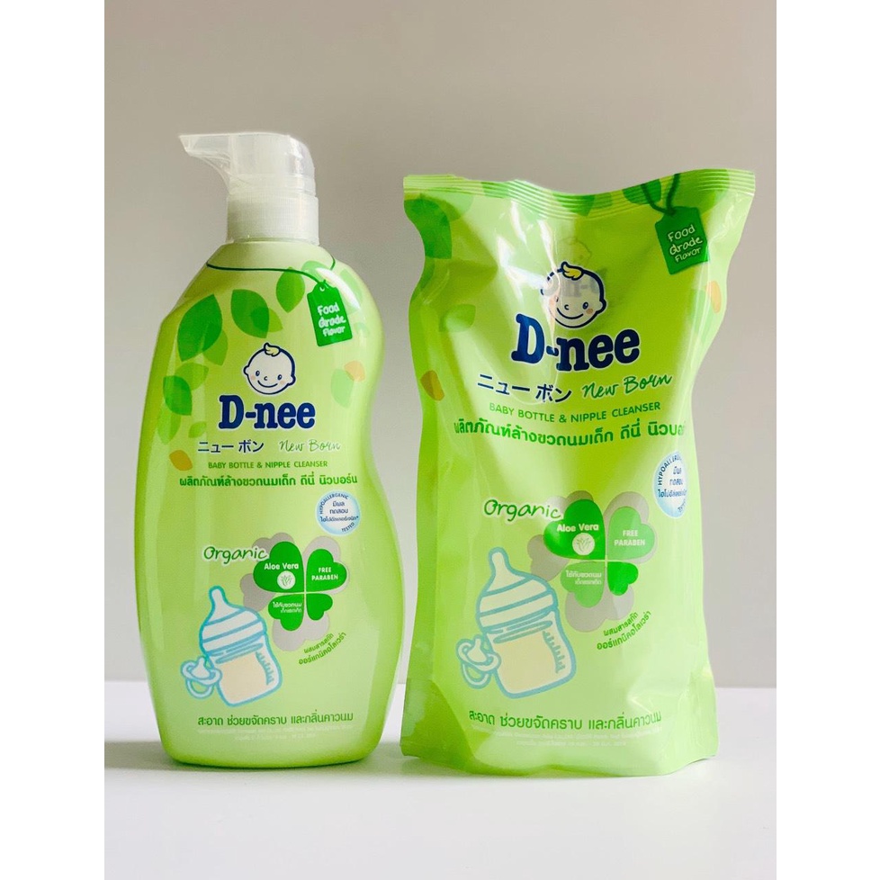 &lt;CHÍNH HÃNG&gt; Nước rửa bình sữa Dnee Organic túi 600ml và chai 620ml