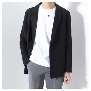 Áo blazer đen dài phong cách Hàn Quốc