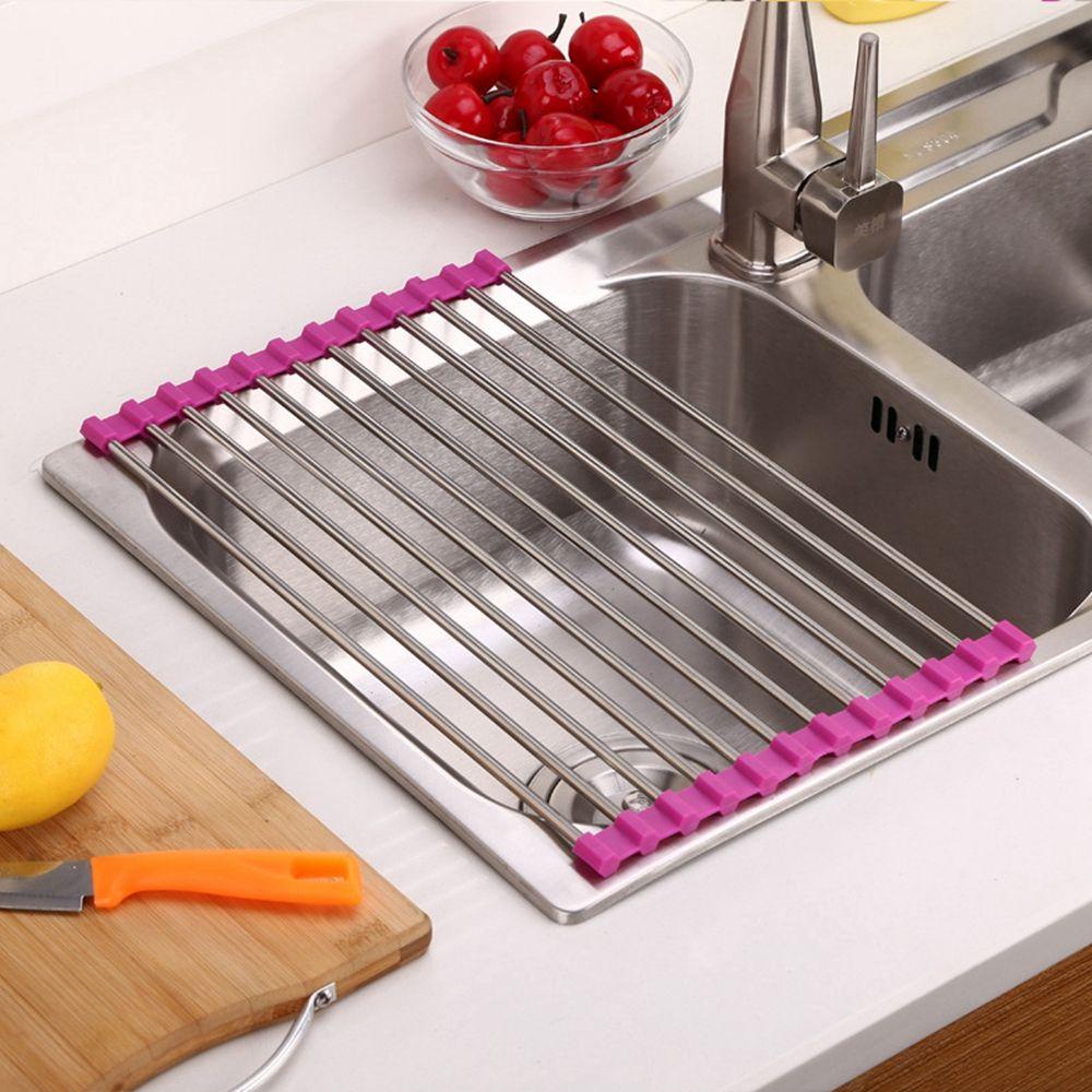 Khay Úp Chén Đĩa Ráo Nước Có Thể Gấp Gọn Tiện Dụng Cho Nhà Tắm