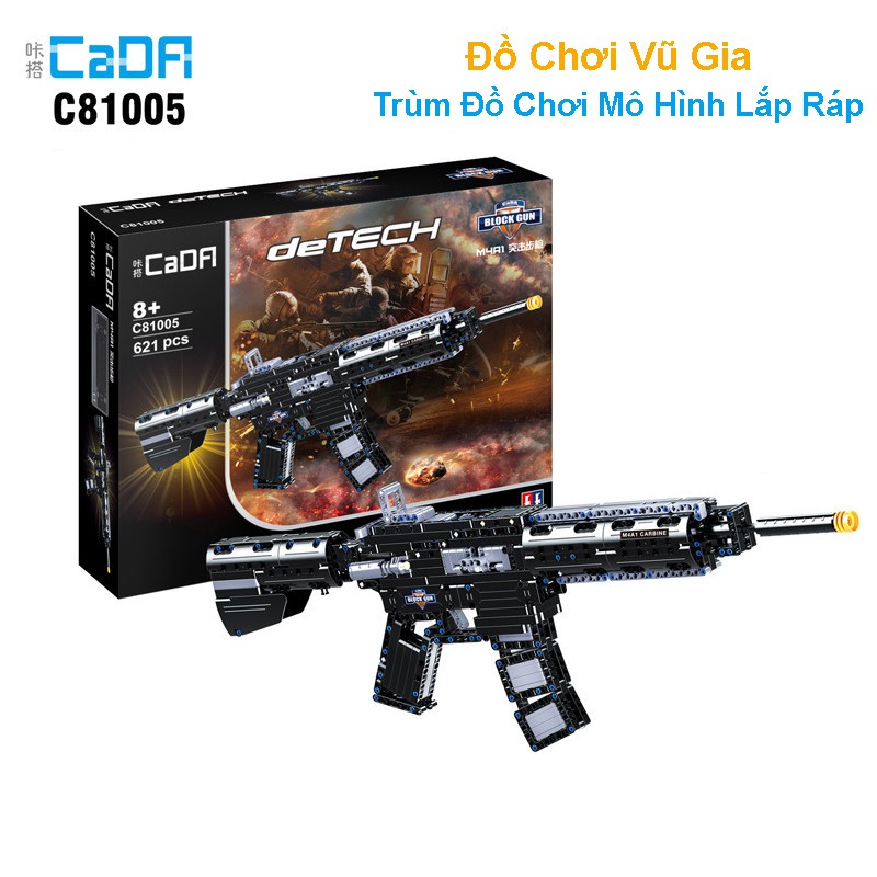 [Hàng Chính Hãng] Bộ Đồ Chơi Xếp Hình CaDA deTECH C81005 Lắp Ráp Kiểu LEGO Mô Hình PUBG Súng Với 621 Mảnh Ghép