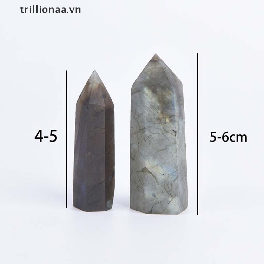 [Hàng mới về] Đá thạch anh pha lê mặt trăng khối lục giác liệu pháp chữa lành