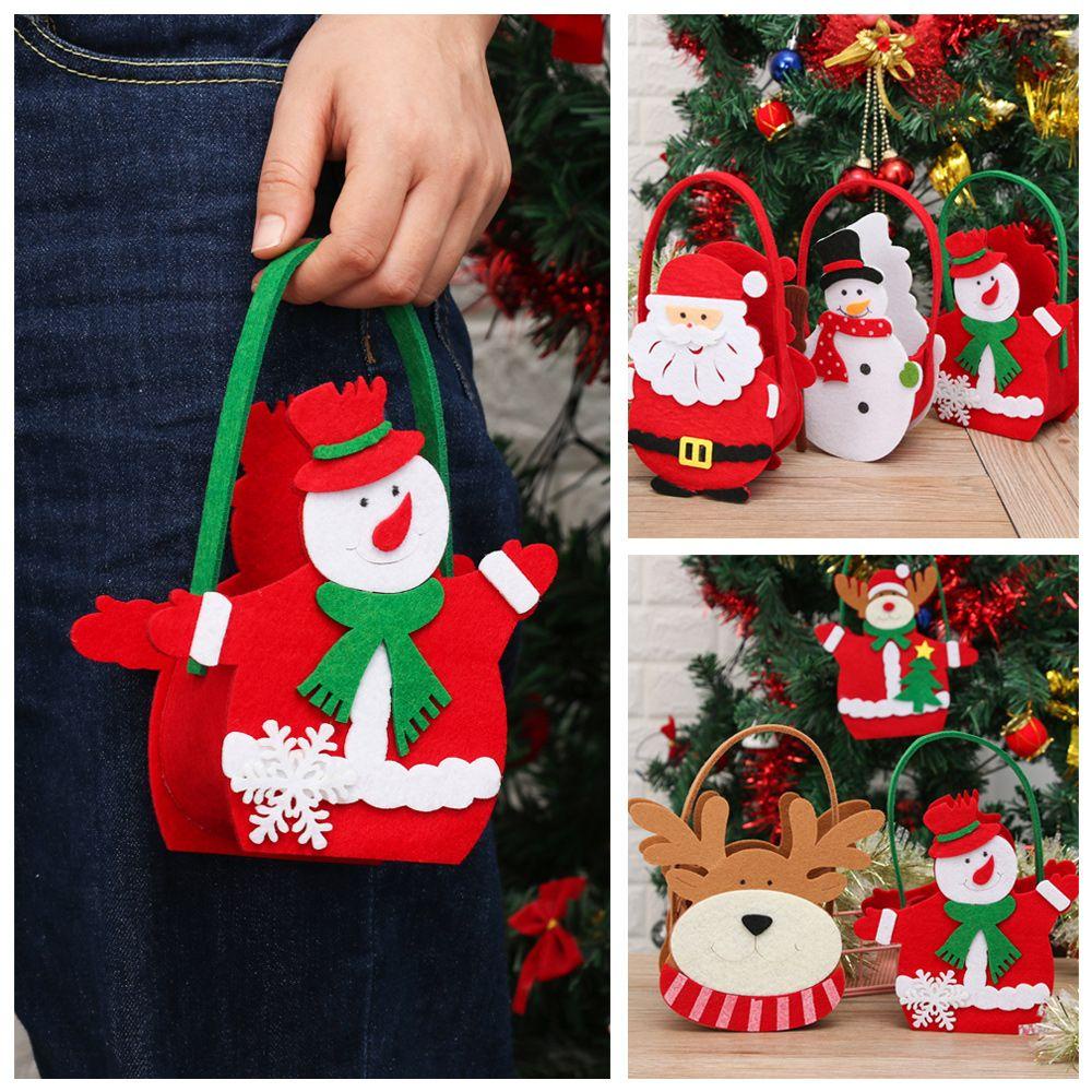 ZAIJIE24 Túi Bọc Trang Trí Cây Thông Giáng Sinh Năm Mới Hình Ông Già Noel Người Tuyết