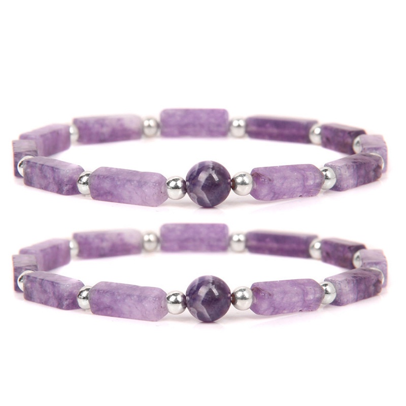 Vòng Tay Đính Đá Thạch Anh Tím Thanh Lọc Dành Cho Nữ
