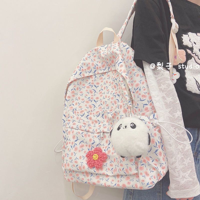 Ba Lô Ulzzang chống nước hoạ tiết hoa nhí dành cho học sinh, sinh viên (Nhiều Màu)