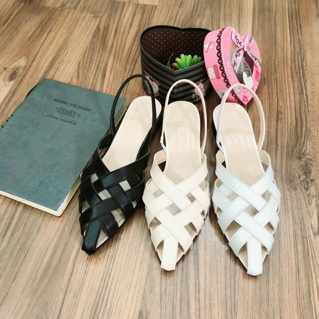 FREE SHIP Giày cao gót / Sandal cao gót nữ 2p quai đan dễ mang , dễ phối đồ