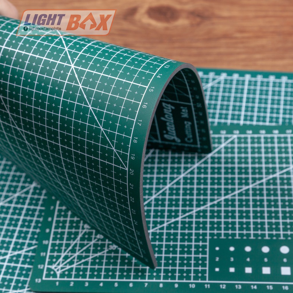 Bộ bảng lót cắt giấy A4 (Cutting mat) + Dao trổ giấy cán tròn (Tặng kèm 6 lưỡi dao)