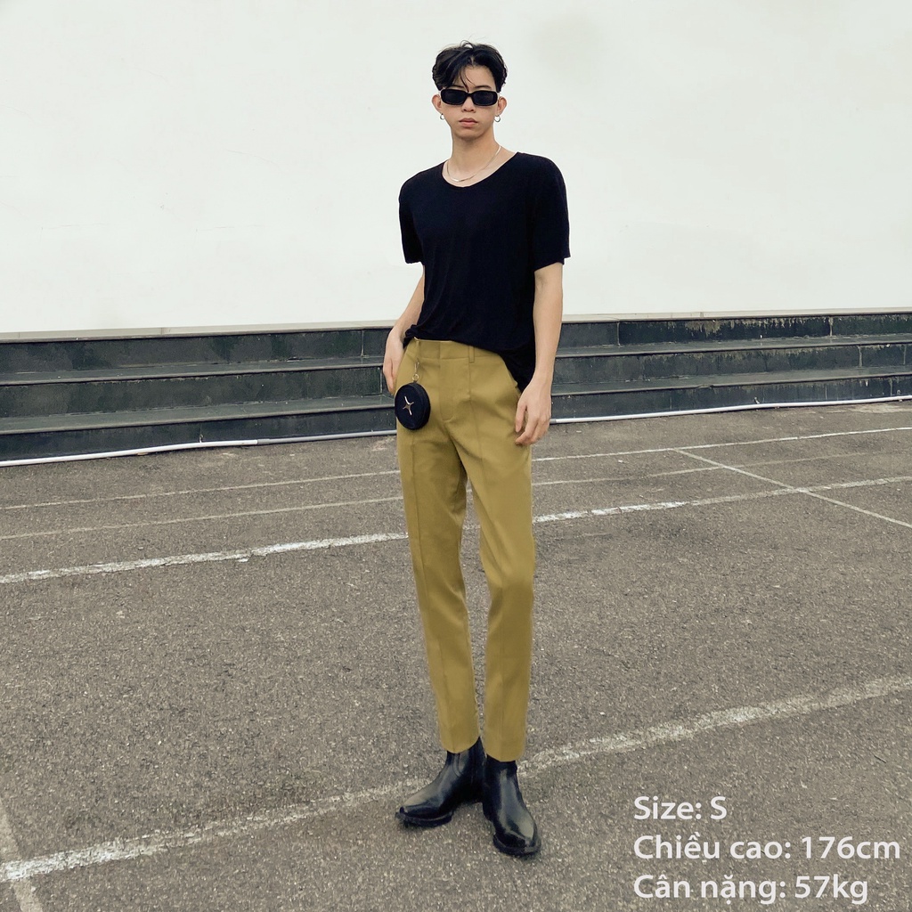 NGOclothing - Quần Tây Nam Ống Ôm Form Slim - SLIM FIT TROUSER / DARK KHAKI