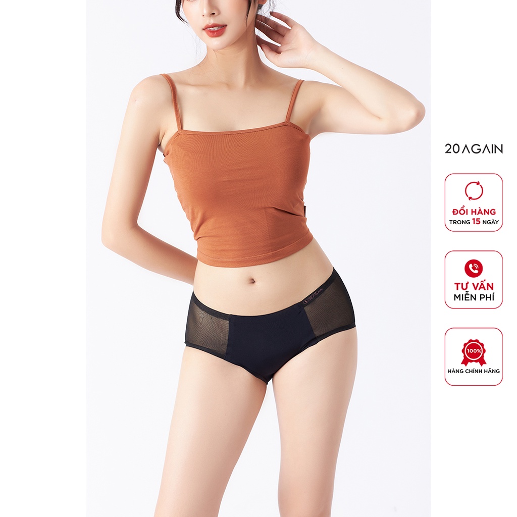 Quần lót nữ không đường may phối lưới 20Again, kháng khuẩn khử mùi, sexy quyến rũ QUA0092 | BigBuy360 - bigbuy360.vn