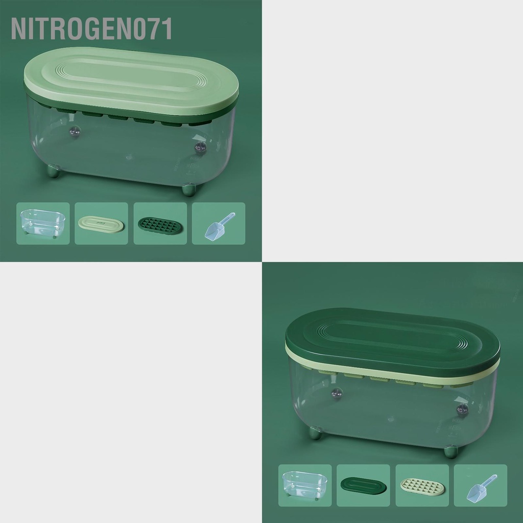 ❤️ Nitrogen071 Khuôn làm đá Dung tích lớn 32 ngăn Khay bằng silicon 10 hình trái tim có nắp