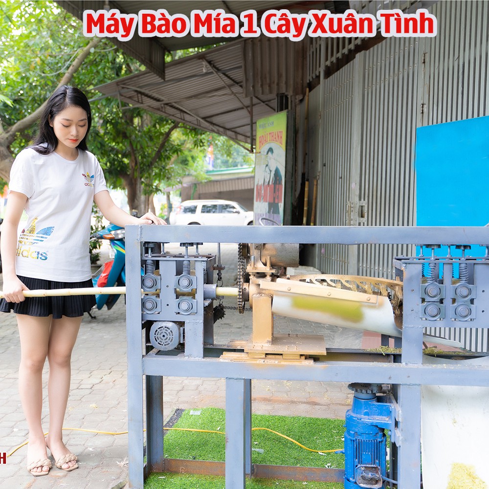 Máy Bào Vỏ Mía, máy cạo vỏ mía 1 Cây Bản Cao Cấp 2 Biến Tần Ngày Bào 2 Tấn Mía Dùng Cho Vựa Mía