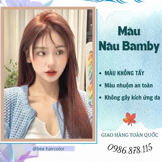 Thuốc Nhuộm Tóc Nâu Bamby [ nâu ánh cam hồng nhẹ ]