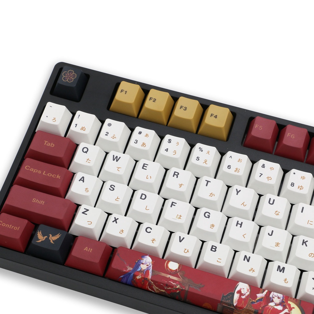 ۩◊✧Ngày đẹp trời đừng hỏi chiếc keycap bầu PBT thăng hoa hoạt hình hai chiều nguyên bản cao rắn với nắp bàn phím cơ