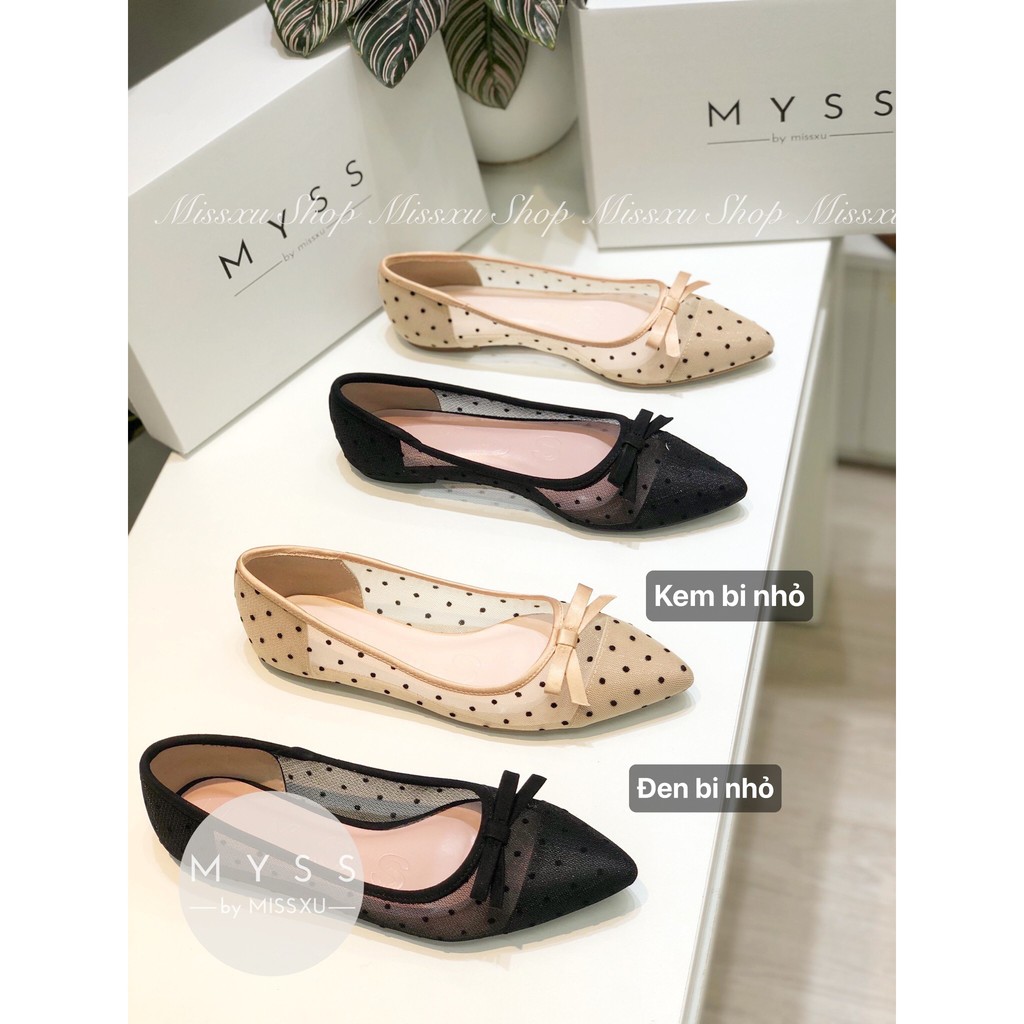 Giày búp bê mũi nhọn lưới ren nơ nhí MYSS - BB9 | BigBuy360 - bigbuy360.vn