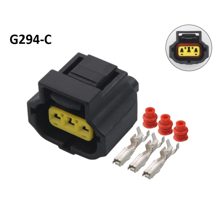 G294-Giắc cắm cảm biến cắm dây điện cho máy phát điện ô tô 3 lỗ 1.8mm