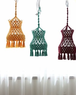 Đèn trang trí đèn chùm macrame