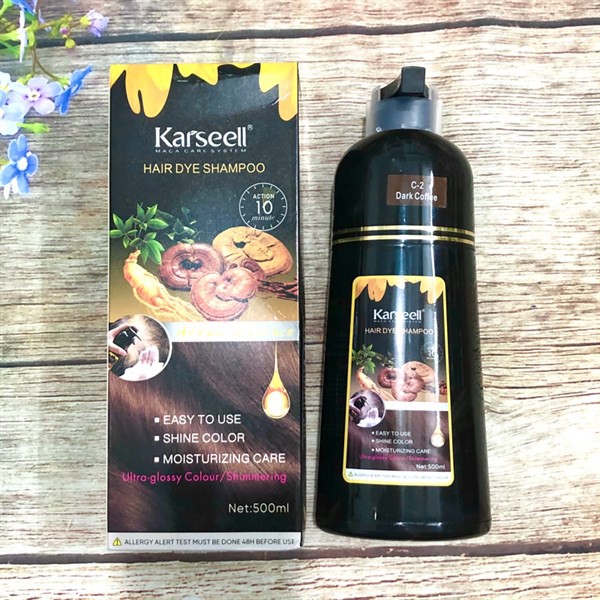 Dầu gội Karseell đen tóc thảo dược Karseell Hair Dye Shampoo 500ml