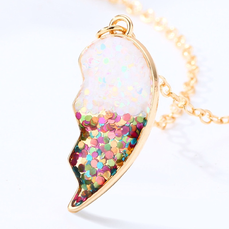 Flgo Set 2 Vòng Cổ Nam Châm Hình Trái Tim Hoạt Hình Sáng Tạo Quyến Rũ Cho Bé