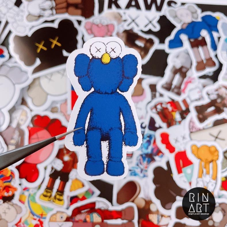 Bộ 100 sticker Kaws dùng để trang trí điện thoại di động/ván trượt/vali không để lại dấu keo