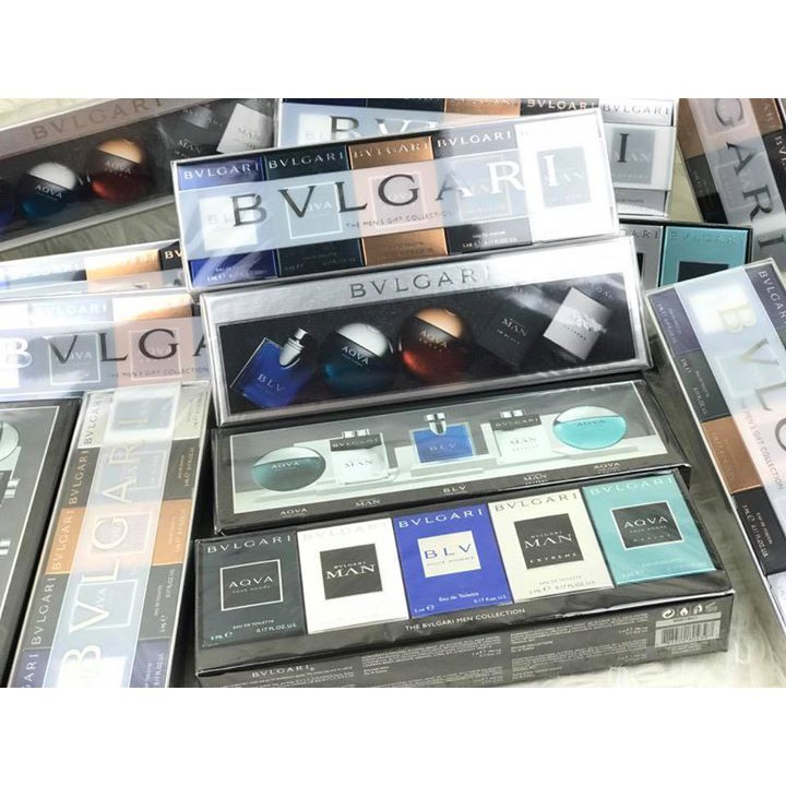 Bộ Chai Mini Nước Hoa Nam Gift Set Bvlgari The Aqua Pour Homme