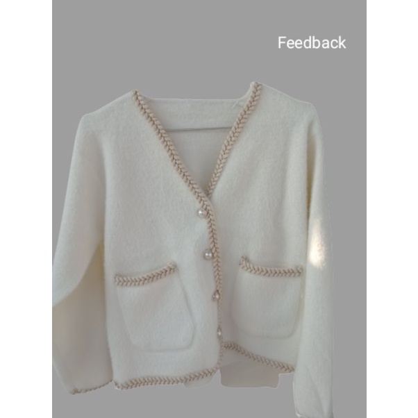 (SẴN) Áo khoác cardigan len lông thỏ phong cách Hàn Quốc (Ảnh feedback ở cuối) | BigBuy360 - bigbuy360.vn