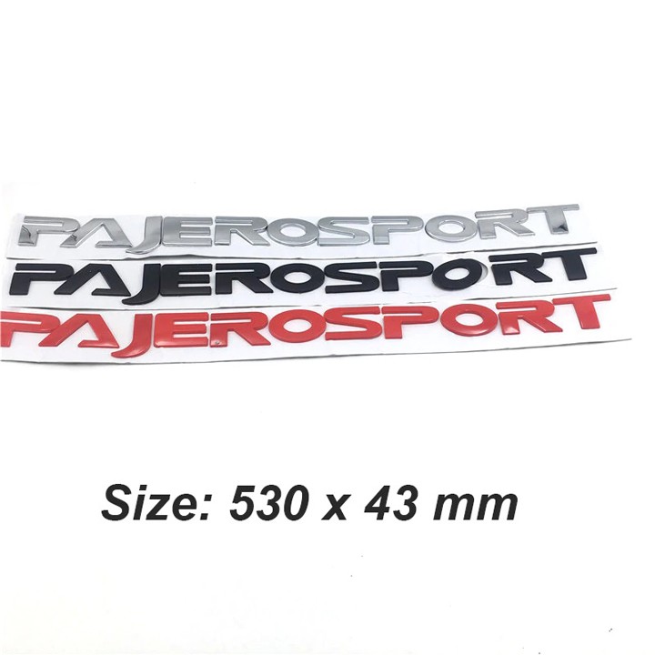 Logo chữ PAJERO SPORT nổi dán trang trí xe Mitsubishi Pajero hàng đẹp