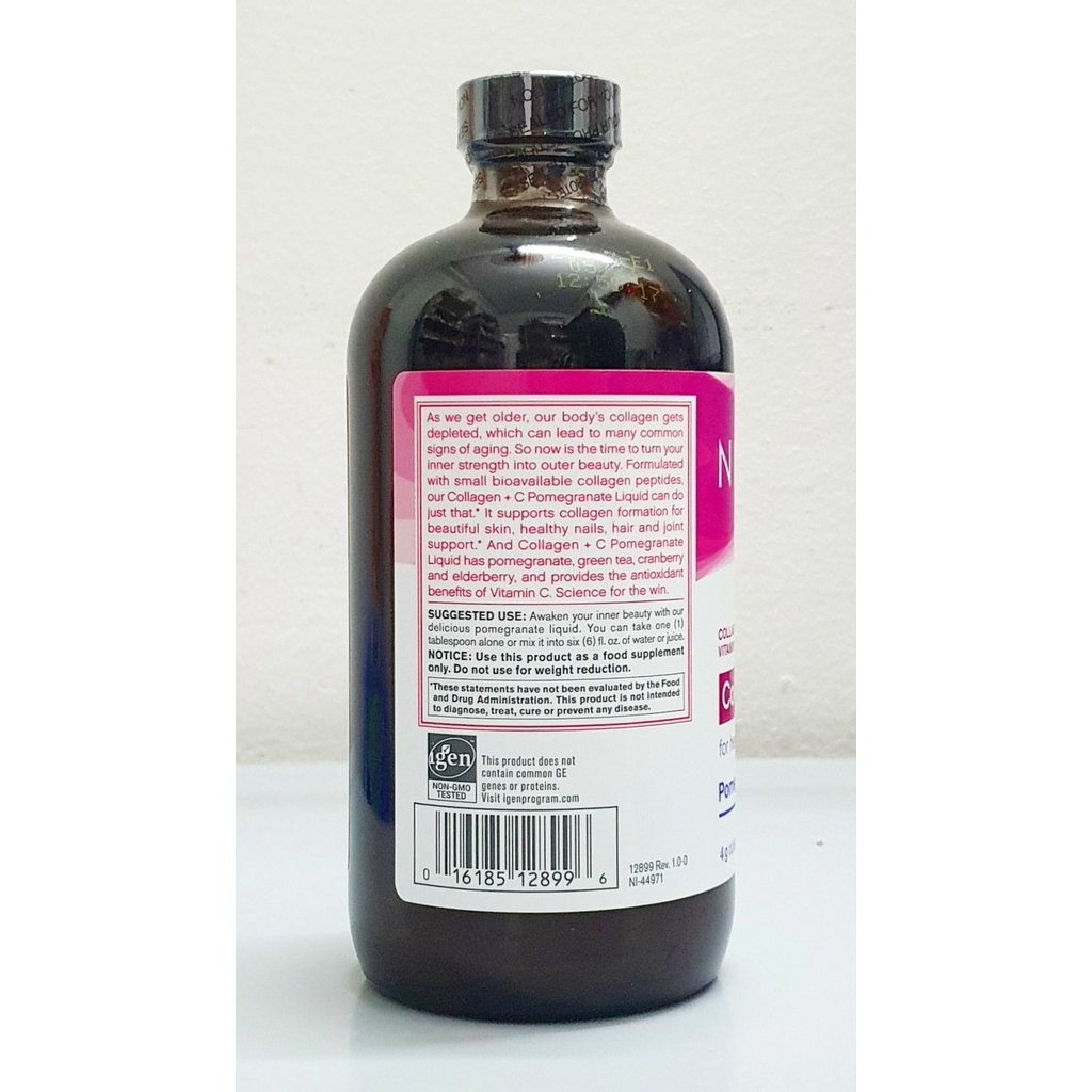 date  2/24 - Siro dạng uống nước lựu Collagen Pomegranate của Neocell chai 473ml từ mỹ Mẫu mới