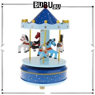 [Roobon] Hộp nhạc Carousel bằng gỗ