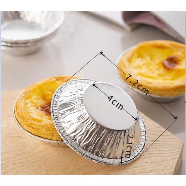 Khuôn thiếc bánh tart, đế tart bạc 50c