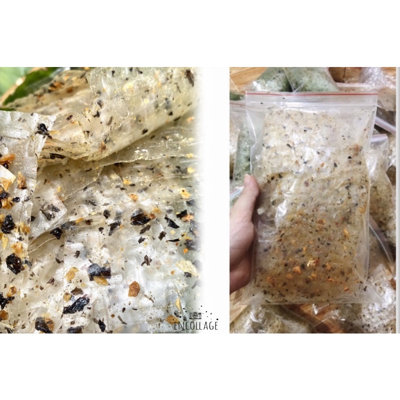 Bánh tráng ngon trộn rong biển đen