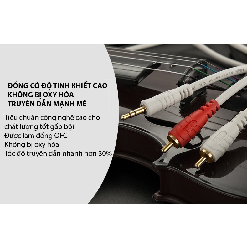 Dây Audio 3.5 Ra Hoa Sen Chính Hãng JSJ - Dây 3.5 Ra Hoa Sen Chất Lượng Cao, Giá Tốt - Lỗi 1 Đổi 1 Trong 7 Ngày