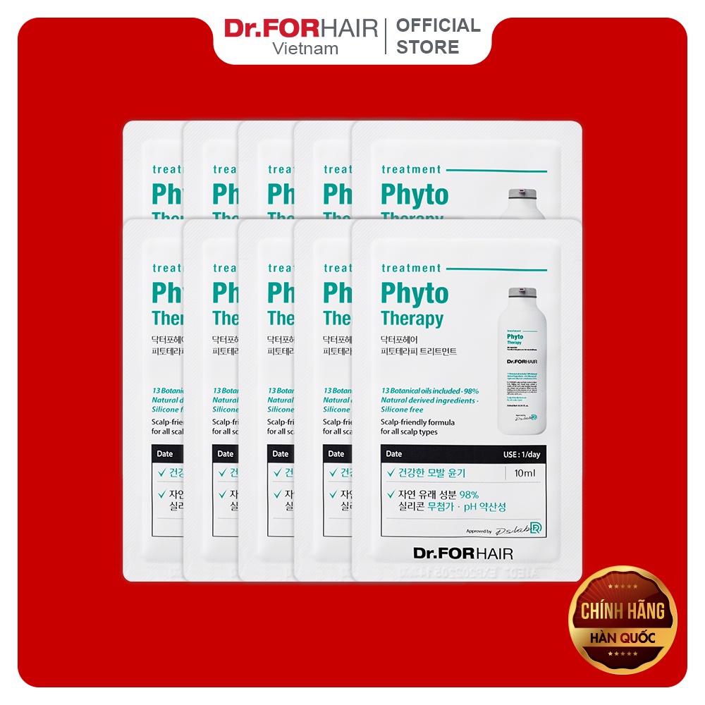 Dầu xả cho da nhạy cảm, dầu xả dưỡng tóc cho da đầu nhạy cảm Dr.FORHAIR Phyto Therapy Treatment gói 10ml