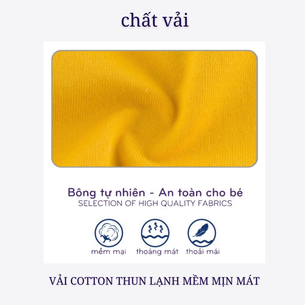Bộ Cộc Tay Cho Bé Trai, Bé Gái Minky Mom Vải Cotton Hoạ Tiết Kẻ Ngang Ngôi Sao, Bộ Quần Áo Trẻ Em Mặc Nhà MKM2244