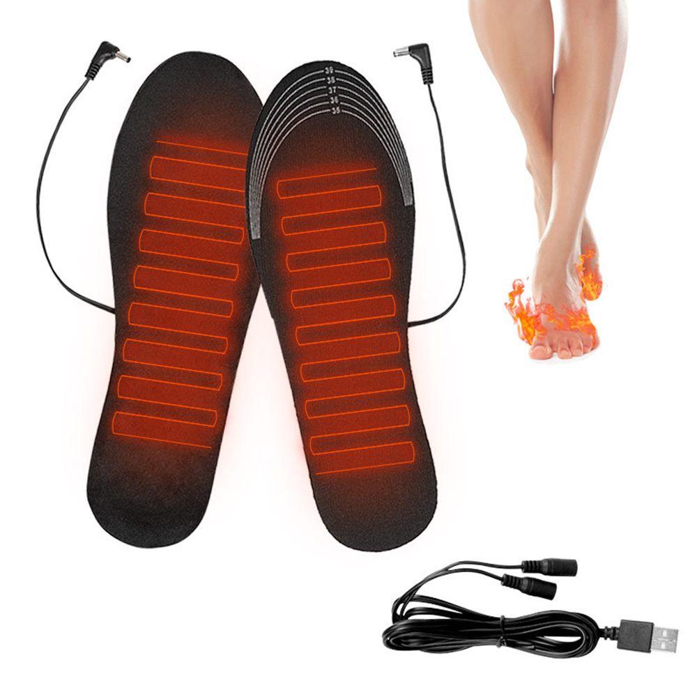 1 Cặp Đế Lót Giày Giữ Ấm Chân Sạc Cổng USB Tiện Dụng