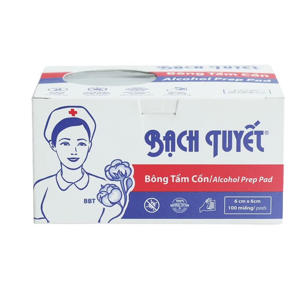 ✅ Gạc Tẩm Cồn- Bông Bạch Tuyết, (Cồn Miếng, Alcohol Pads) Hoặc Hiệu Thương Đương -VT0808 | Y Tế Vạn Thành