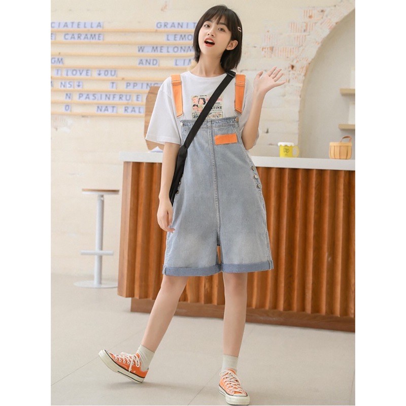 Quần yếm jeans ulzzang - dáng dài và dáng ngắn