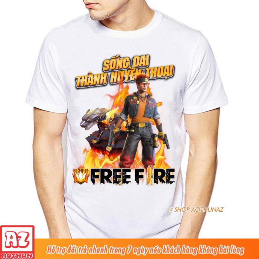 SALE- Áo thun Game Free Fire in hình Alvaro và Báo Hủy Diệt ( có size trẻ em ) M2615 - áo FF chất / uy tín chất lượng