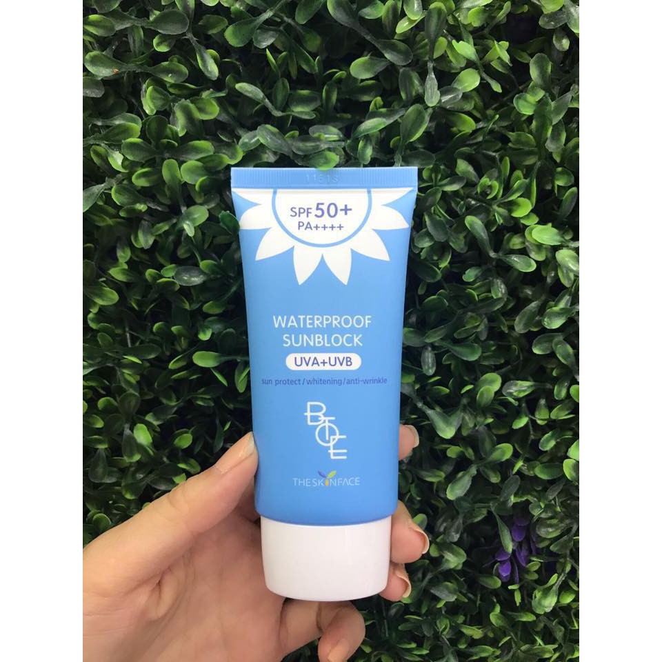 Kem chống năng The Skin Face Waterproof SPF50