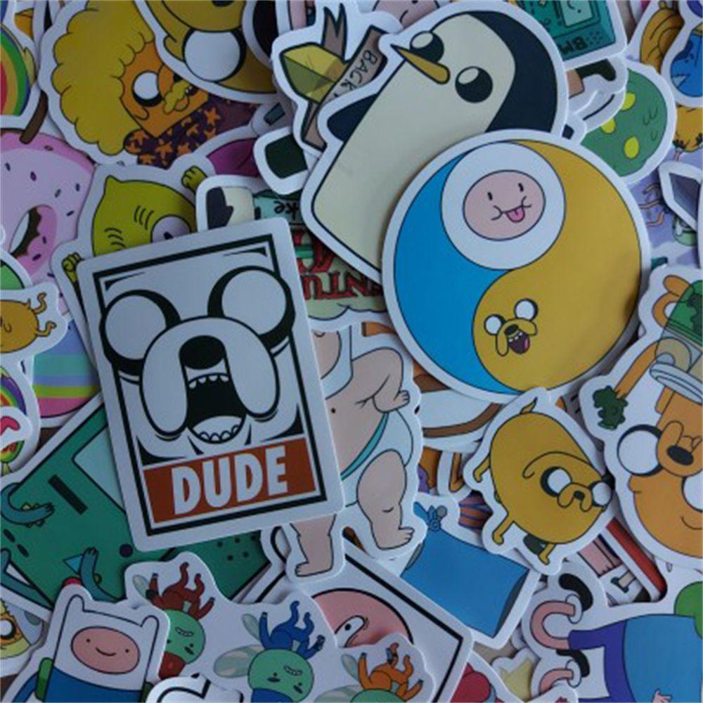 Set 100 Nhãn Dán Hoạt Hình Adventure Time Trang Trí Đa Ứng Dụng