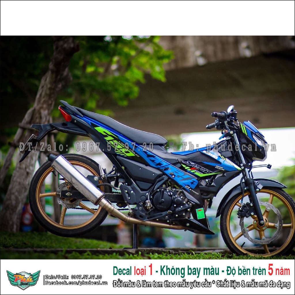 Tem rời Satria xanh đen 2022 (2)
