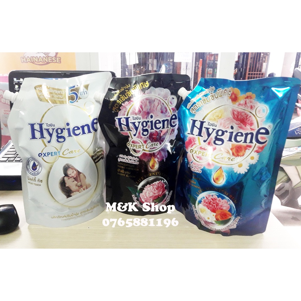 Nước xả vải đậm đặc Hygiene túi 1.3lít Thái Lan 100%