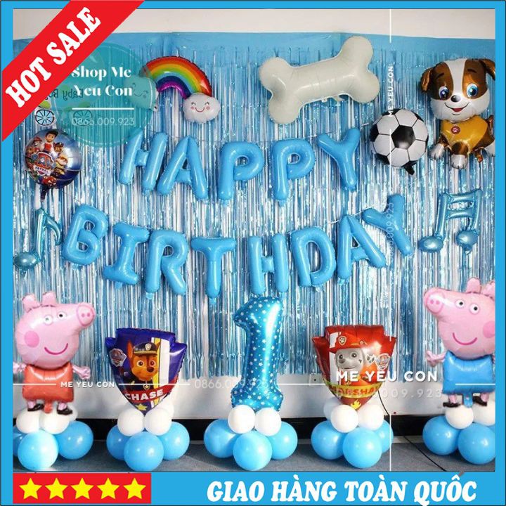 Set Trang Trí Sinh Nhật Cho Bé Trai, Bé Gái❤️FREESHIP❤️ Tuổi Heo/Tuất/Gà/Khỉ