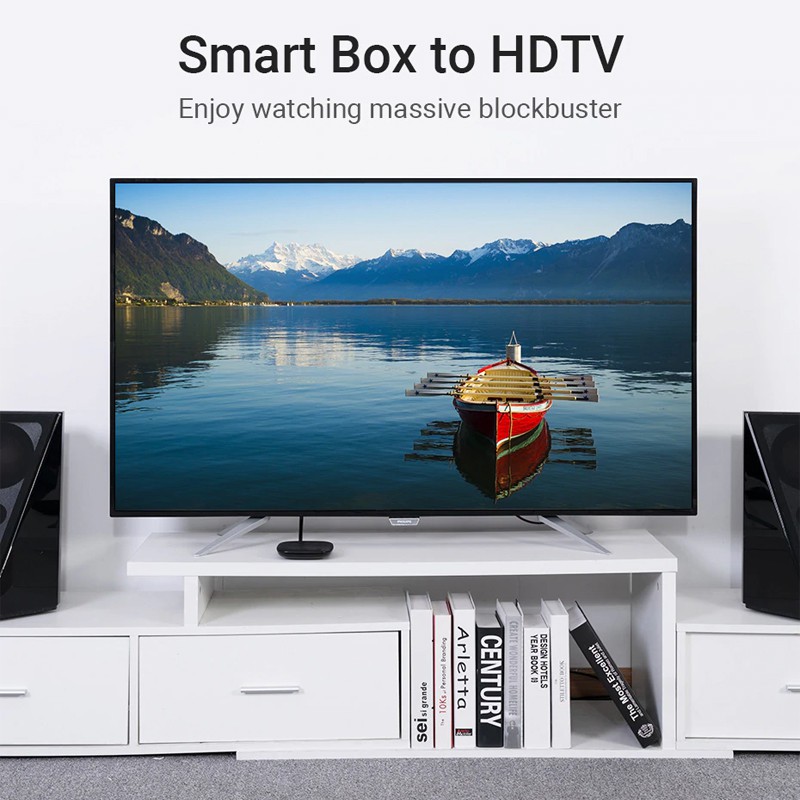 [Mã SKAMCLU9 giảm 10% đơn 100K] Dây cáp HDMI 2.0 Vention gập 90° vuông góc - Dài 1.5m/2m/3m - Chính hãng Vention