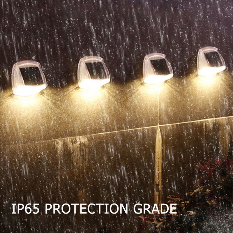 Đèn LED 8 bóng IP65 gắn tường sử dụng năng lượng mặt trời chống thấm nước siêu sáng