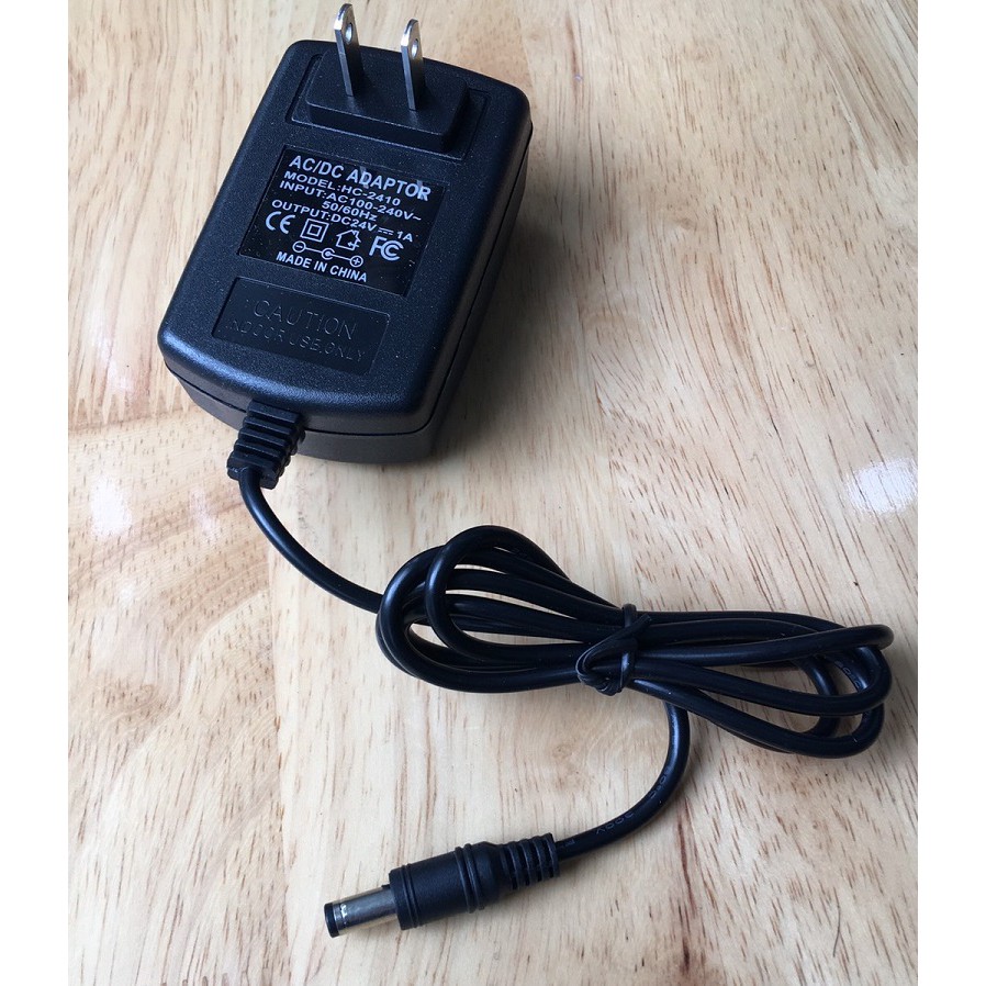 Nguồn Adapter 24V phích cắm Tròn / Dẹt dùng cho máy phun sương tạo khói bể cá
