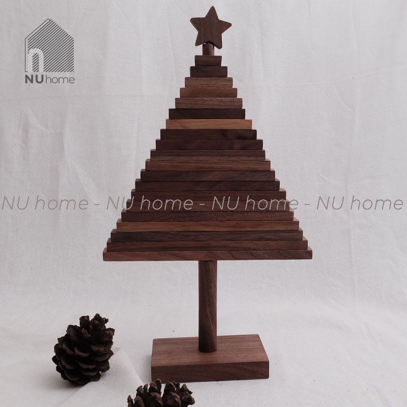 nuhome.vn | Cây thông gỗ - Heiwa, kích thước để bàn trang trí Giáng sinh, được làm bằng chất liệu gỗ tự nhiên cao cấp