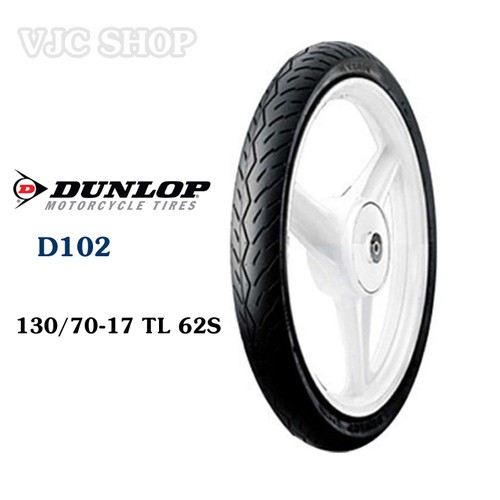 Lốp vỏ xe máy Dunlop D102 130-70-17 MC 62S TL dùng cho Exciter 150 - 37080200